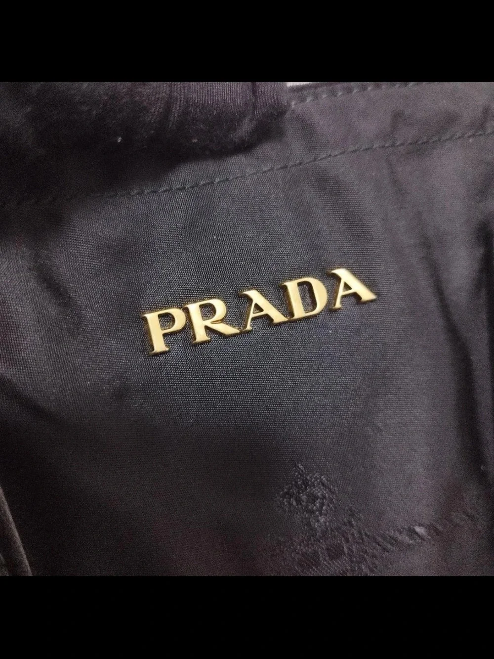 Prada Black Nylon Tote with Leather Accents